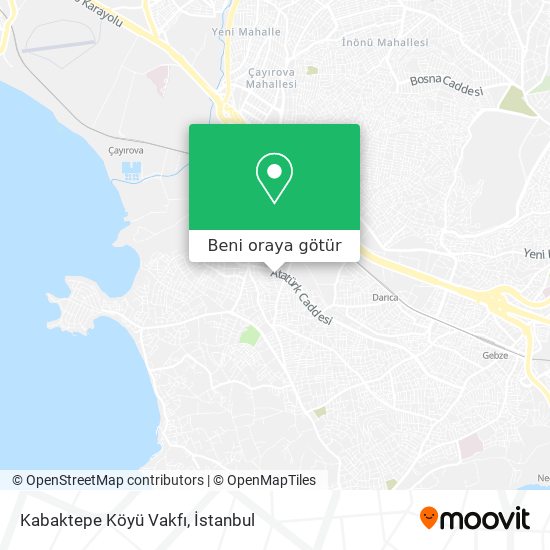 Kabaktepe Köyü Vakfı harita