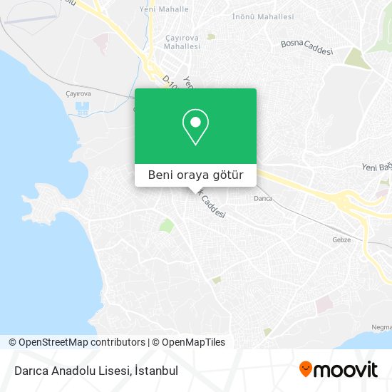 Darıca Anadolu Lisesi harita