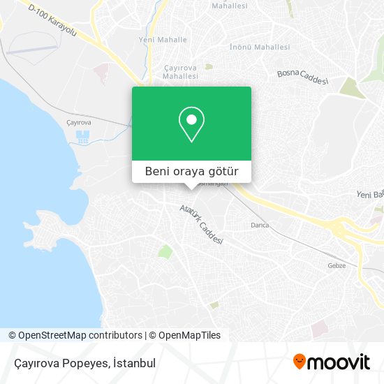 Çayırova Popeyes harita