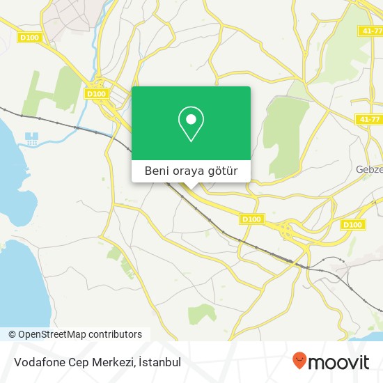 Vodafone Cep Merkezi harita