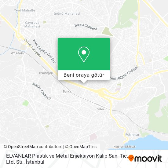 ELVANLAR Plastik ve Metal Enjeksiyon Kalip San. Tic. Ltd. Sti. harita