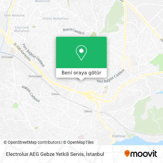 Electrolux AEG Gebze Yetkili Servis harita