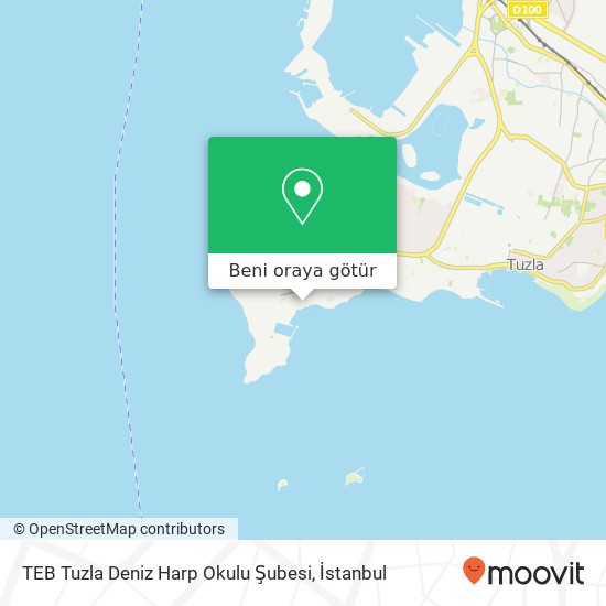 TEB Tuzla Deniz Harp Okulu Şubesi harita