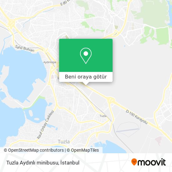 Tuzla Aydınlı minibusu harita