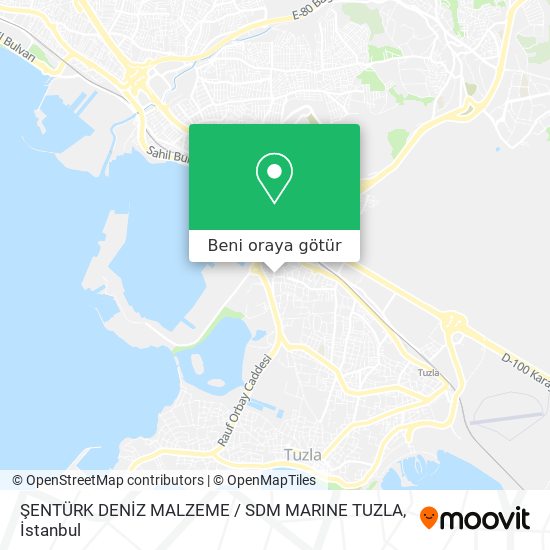 ŞENTÜRK DENİZ MALZEME / SDM MARINE TUZLA harita