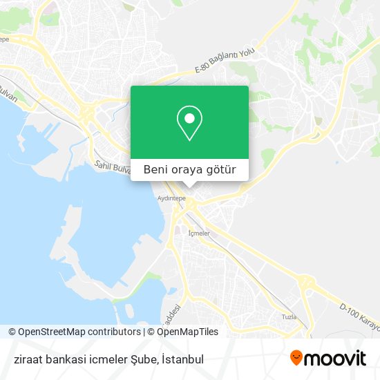 ziraat bankasi icmeler Şube harita