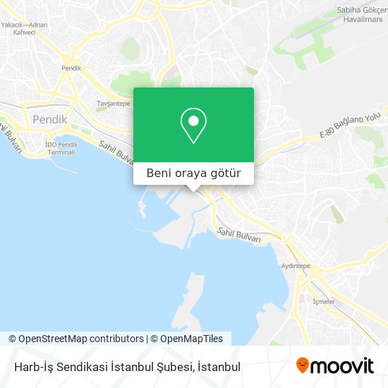 Harb-İş Sendikasi İstanbul Şubesi harita