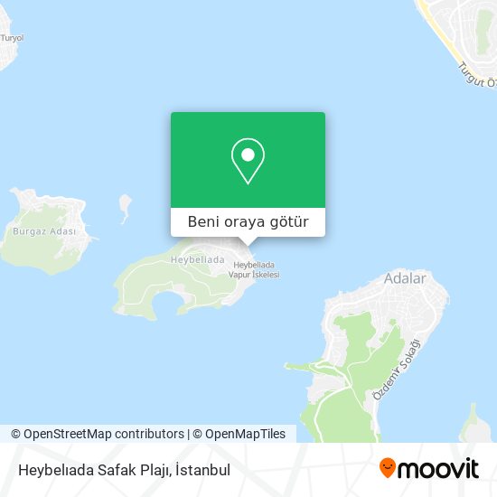 Heybelıada Safak Plajı harita