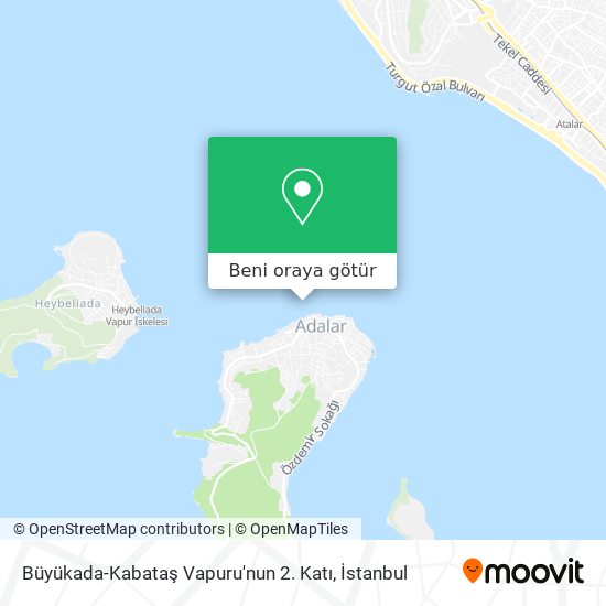 Büyükada-Kabataş Vapuru'nun 2. Katı harita