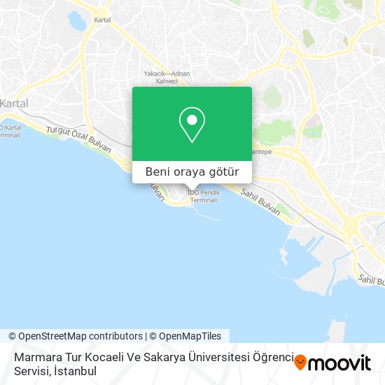 Marmara Tur Kocaeli Ve Sakarya Üniversitesi Öğrenci Servisi harita