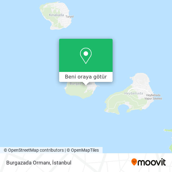 Burgazada Ormanı harita