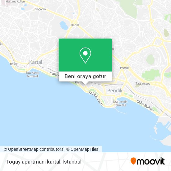 Togay apartmani kartal harita