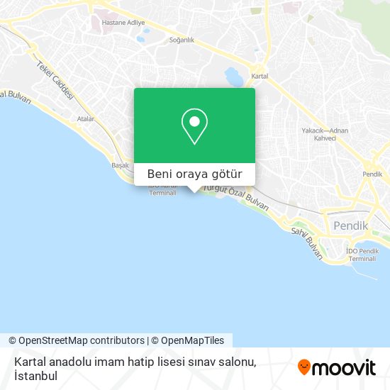 Kartal anadolu imam hatip lisesi sınav salonu harita