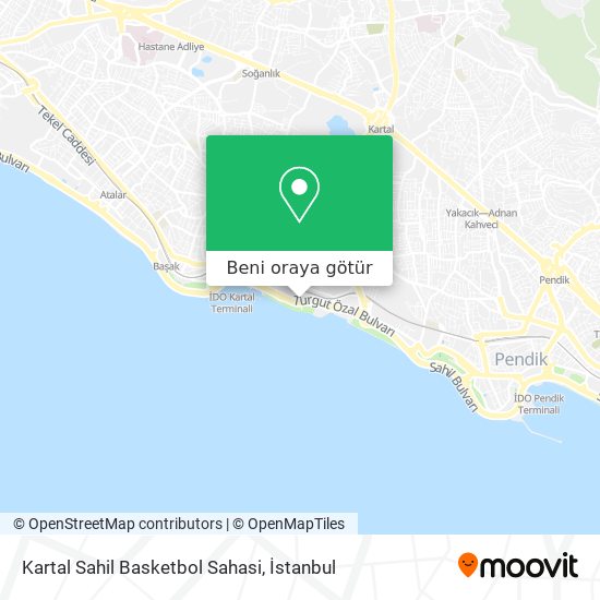 Kartal Sahil Basketbol Sahasi harita