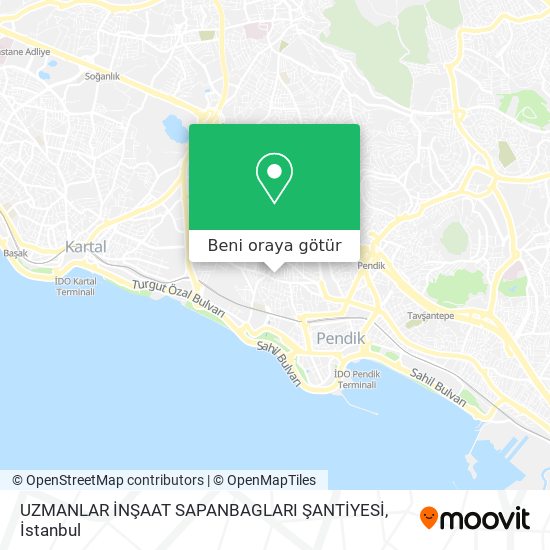 UZMANLAR İNŞAAT SAPANBAGLARI ŞANTİYESİ harita