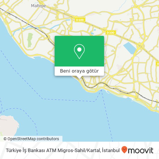Türkiye İş Bankası ATM Migros-Sahil / Kartal harita