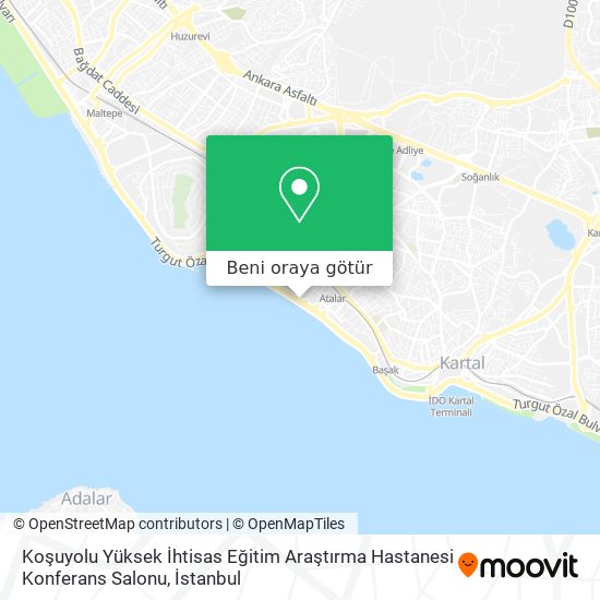 Koşuyolu Yüksek İhtisas Eğitim Araştırma Hastanesi Konferans Salonu harita