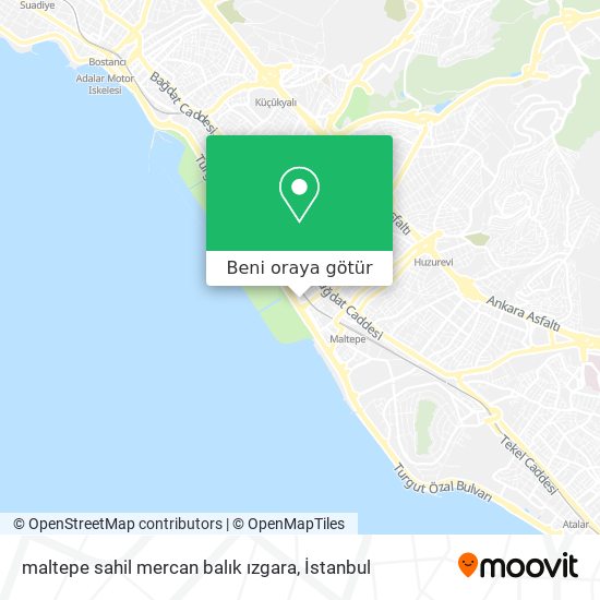 maltepe sahil mercan balık ızgara harita