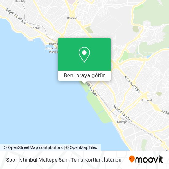 Spor İstanbul Maltepe Sahil Tenis Kortları harita