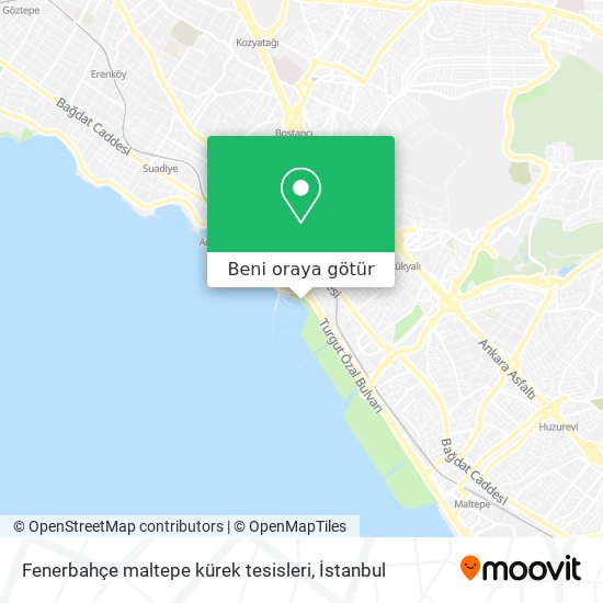 Fenerbahçe maltepe kürek tesisleri harita