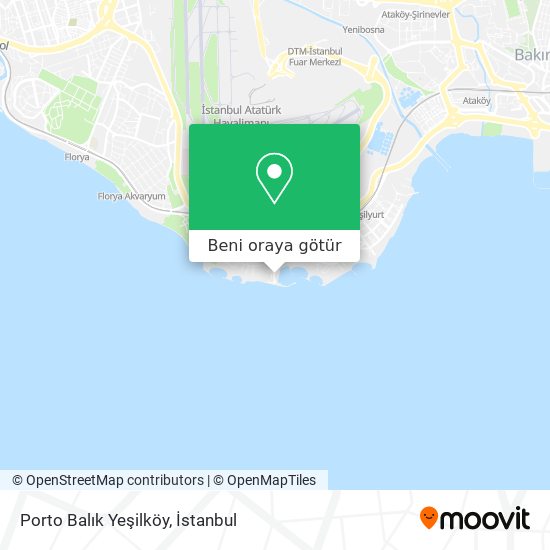 Porto Balık Yeşilköy harita
