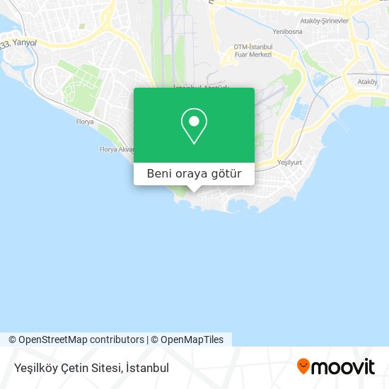 Yeşilköy Çetin Sitesi harita