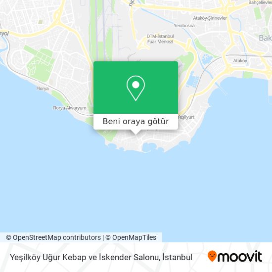 Yeşilköy Uğur Kebap ve İskender Salonu harita
