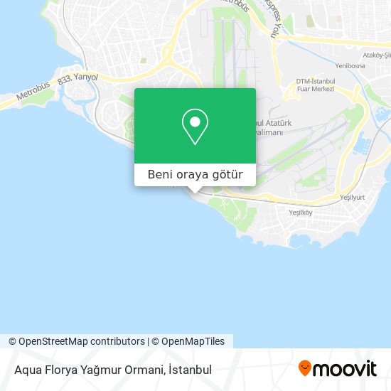 Aqua Florya Yağmur Ormani harita