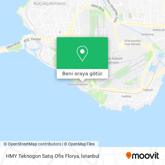 HMY Teknogon Satış Ofis Florya harita