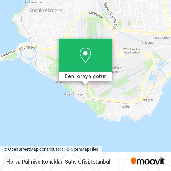 Florya Palmiye Konakları Satış Ofisi harita