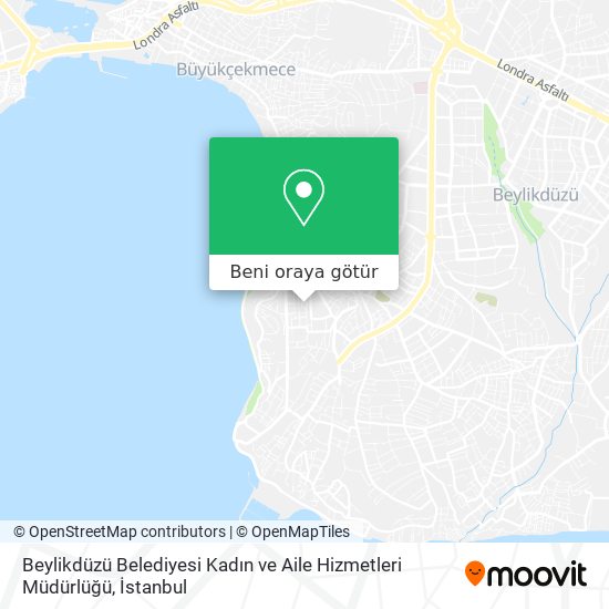 Beylikdüzü Belediyesi Kadın ve Aile Hizmetleri Müdürlüğü harita