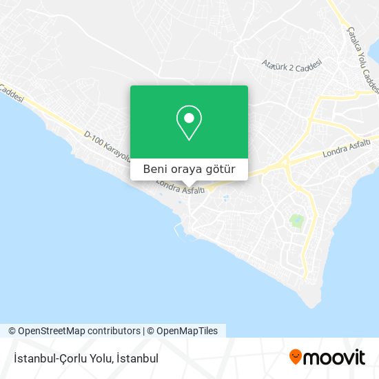 İstanbul-Çorlu Yolu harita