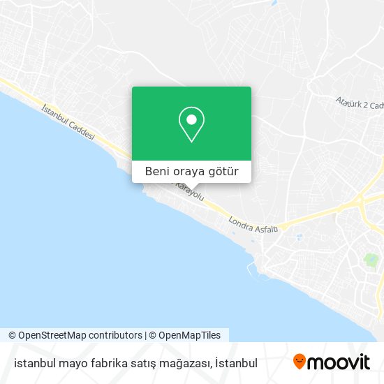 istanbul mayo fabrika satış mağazası harita
