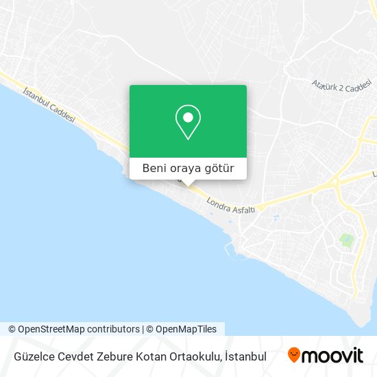 Güzelce Cevdet Zebure Kotan Ortaokulu harita