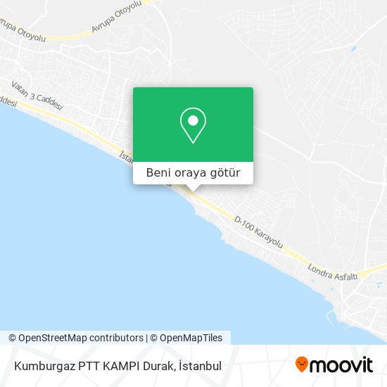 Kumburgaz PTT KAMPI Durak harita