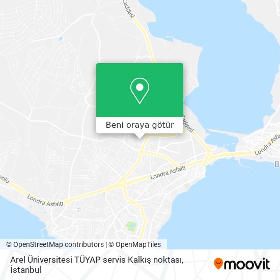 Arel Üniversitesi TÜYAP servis Kalkış noktası harita
