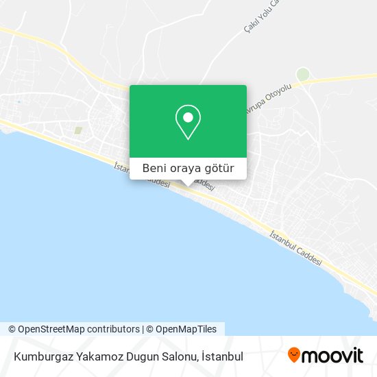 Kumburgaz Yakamoz Dugun Salonu harita