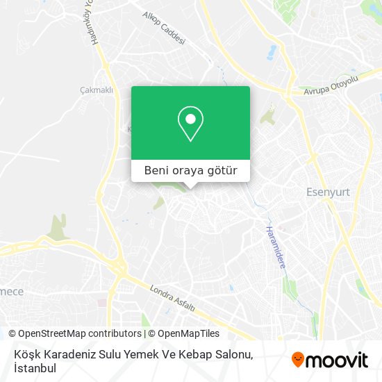 Köşk Karadeniz Sulu Yemek  Ve Kebap Salonu harita