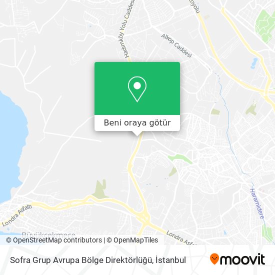 Sofra Grup Avrupa Bölge Direktörlüğü harita
