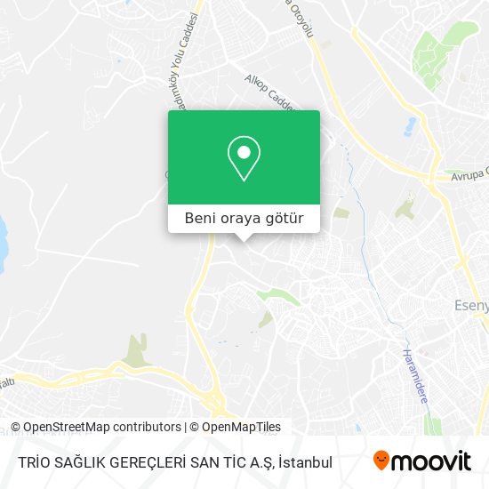 TRİO SAĞLIK GEREÇLERİ SAN TİC A.Ş harita