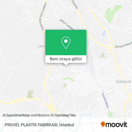 PROVEL PLASTİK FABRİKASI harita