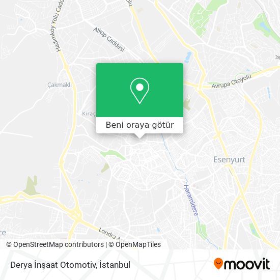 Derya İnşaat Otomotiv harita