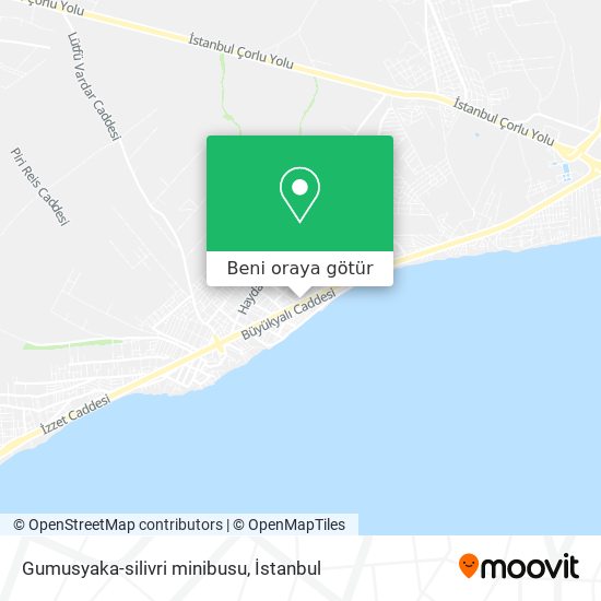 Gumusyaka-silivri minibusu harita