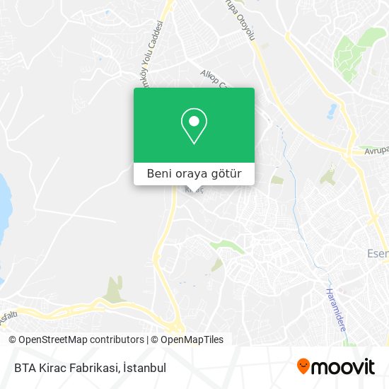 BTA Kirac Fabrikasi harita