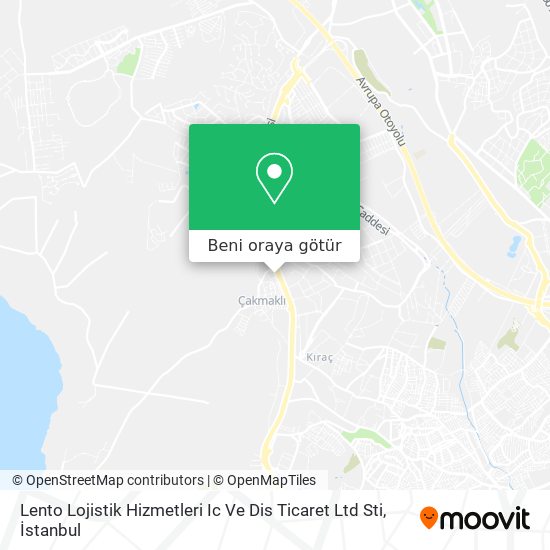 Lento Lojistik Hizmetleri Ic Ve Dis Ticaret Ltd Sti harita