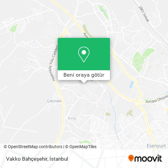Vakko Bahçeşehir harita