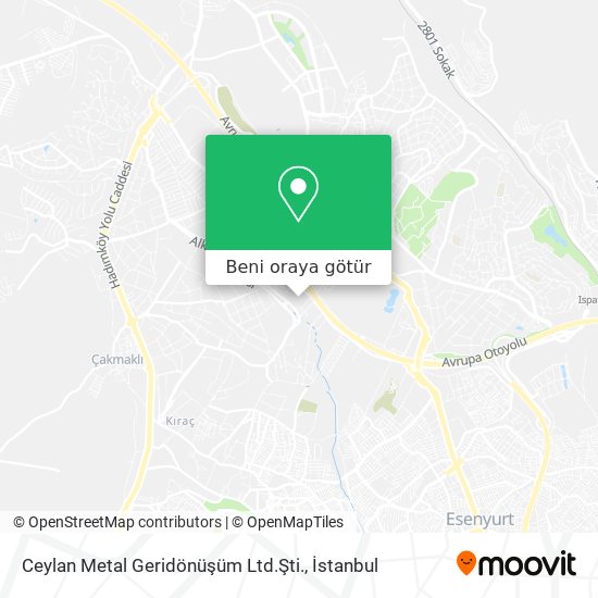 Ceylan Metal Geridönüşüm Ltd.Şti. harita
