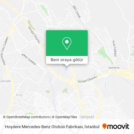 Hoşdere Mercedes-Benz Otobüs Fabrikası harita