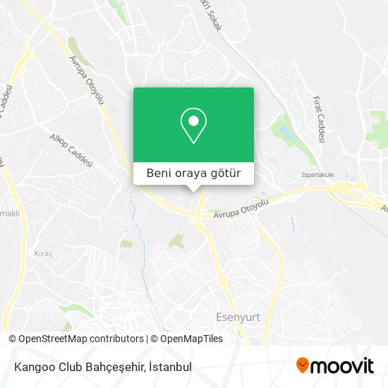 Kangoo Club Bahçeşehir harita