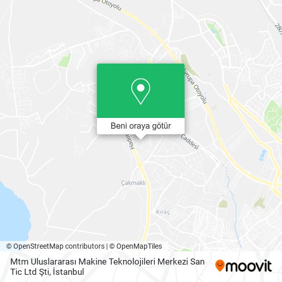 Mtm Uluslararası Makine Teknolojileri Merkezi San Tic Ltd Şti harita